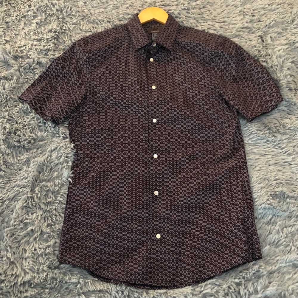 Premium H&M Men’s Burgundy Black Button Up -Sz Sm